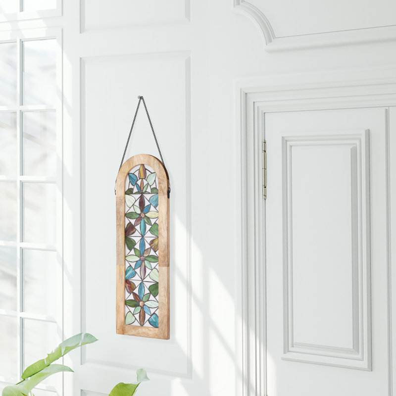 Vitrail en verre coloré 36 po