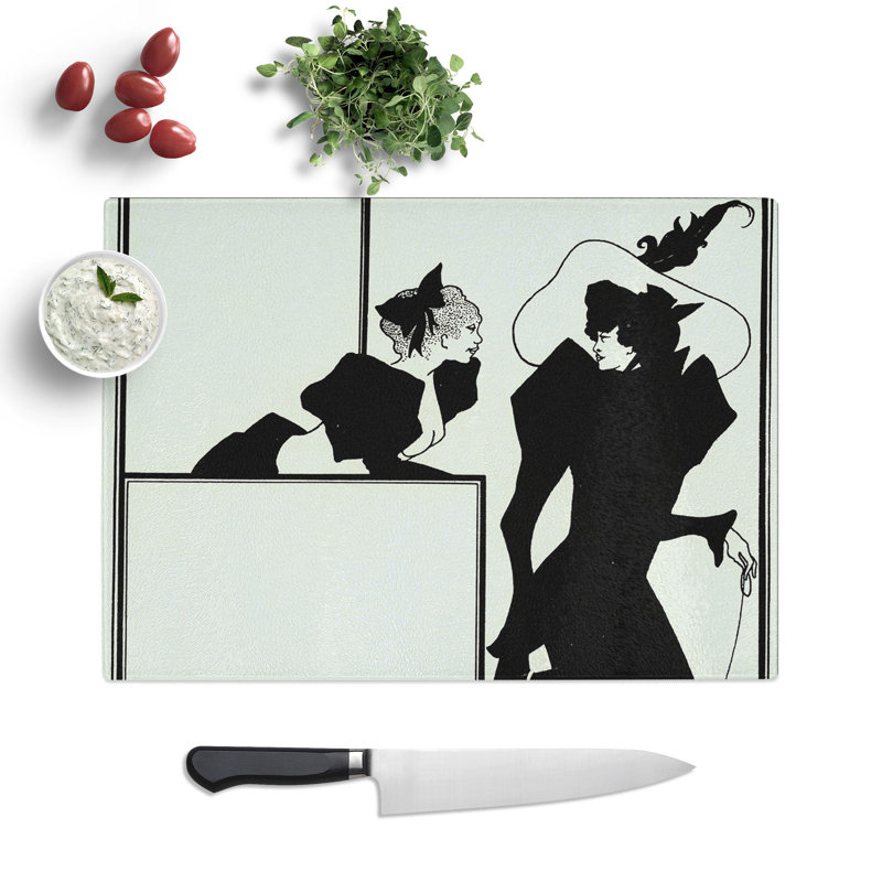 The Spinsters Crip by Aubrey Beardsley Chopping Board, 0.4cm H x 20cm W x 28.5cm L