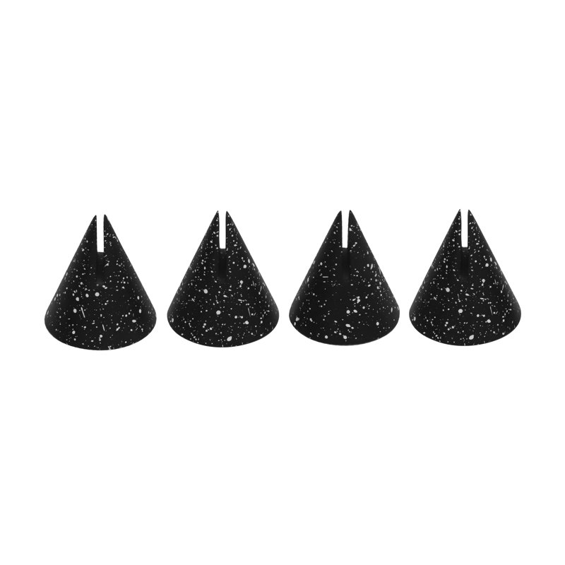 Porte-cartes Aleemah Speckled Cone - ensemble de 4, Noir, noir, noir, noir