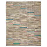 Multicolored Turkish Flatweave Wool Rug - 11'6" x 14'9"