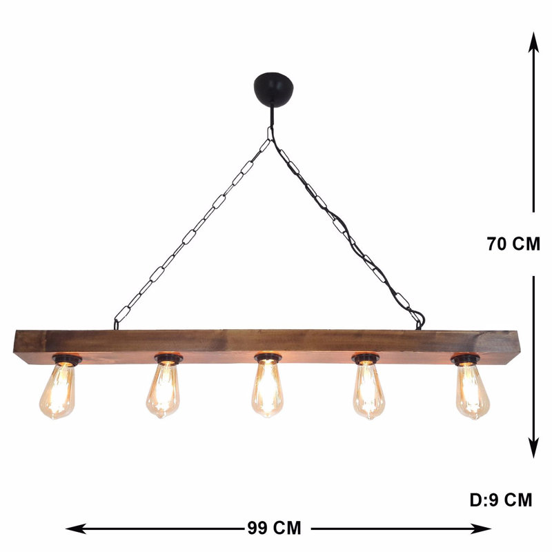 Lustre unique à 5 lumières Loui