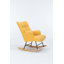 Chaise berçante rembourrée avec dossier haut Teddy