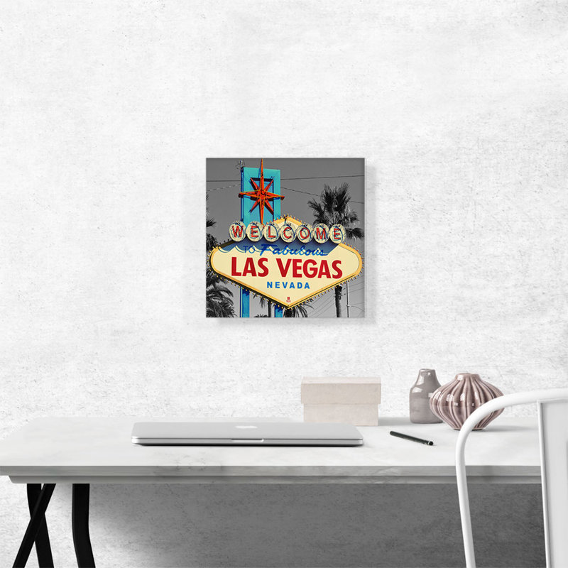 «Welcome to Fabulous Las Vegas Sign Sin City Nevada», reproduction de photo sur toile tendue, H 12 po x l 12 po x P 0,75 po