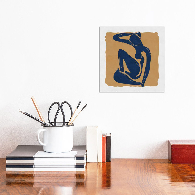 Nude Blue Woman 3 by Maximiliano Casal - Wrapped Canvas Print, 30.48 cm H x 30.48 cm W