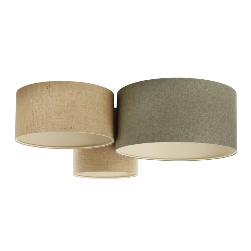 Avaughn Flush Mount, Light Brown/Grey