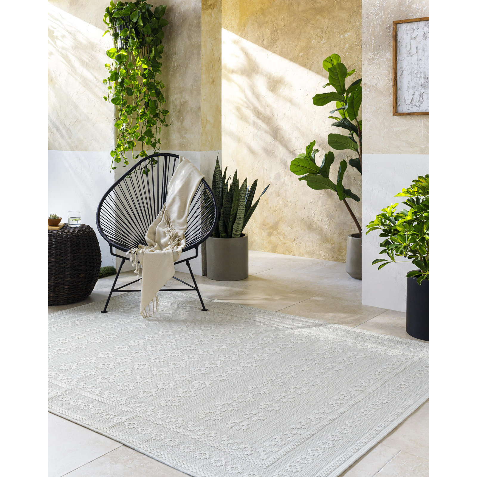 Winn Geometric Accent Rug, Rectangle 5'3" x 7'