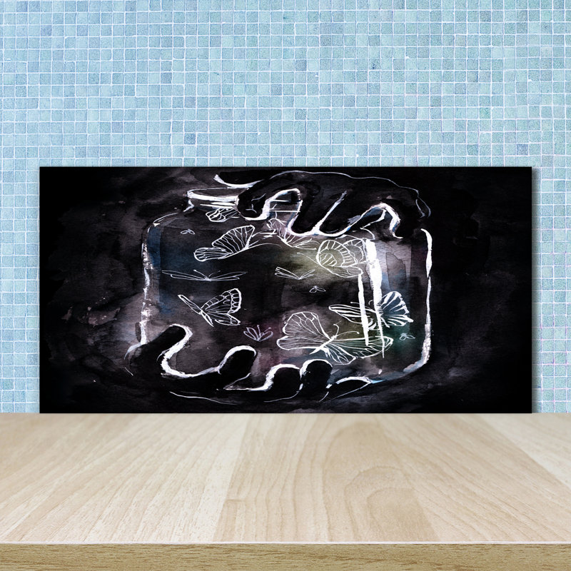 Corah 50cm W x 100cm L Glass Peel and Stick Panel