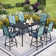 Alyne 6 - Person Metal Patio Dining Set with Rectangular Table