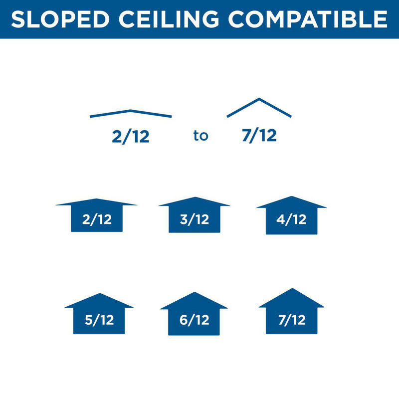 Gray Steel 6" Recessed Slope Ceiling Housing