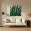 Yucca botanique vert, art mural en métal-1575096363