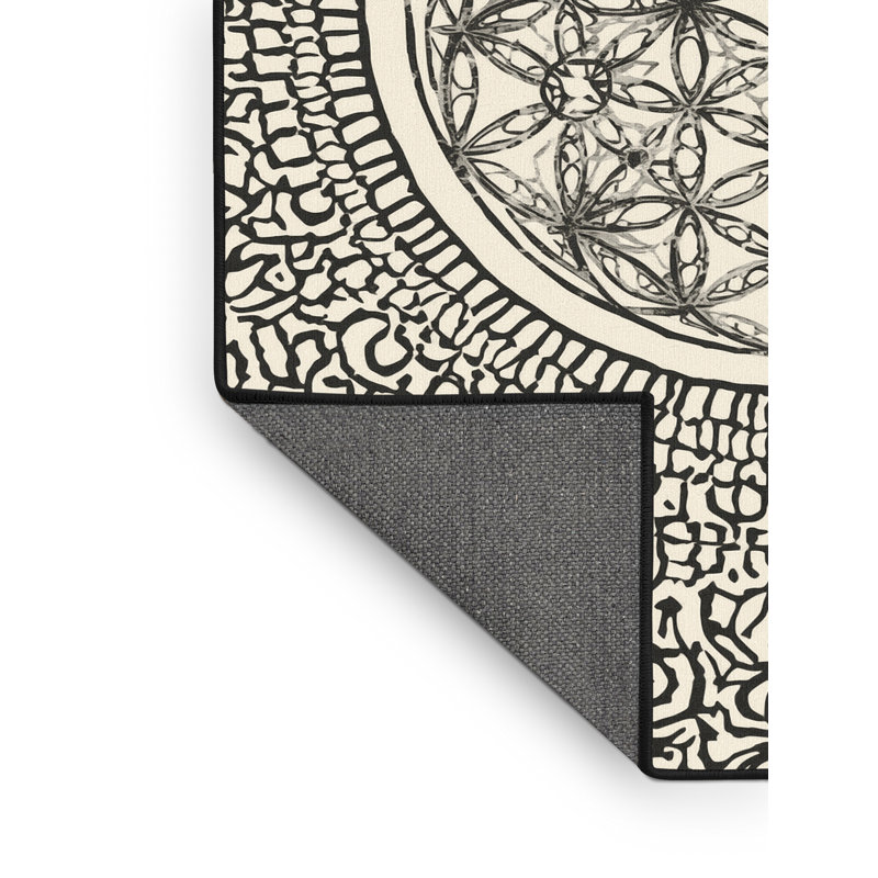 Tapis beige moelleux moelleux à motif géométrique d'inspiration mondiale, 8 x 12