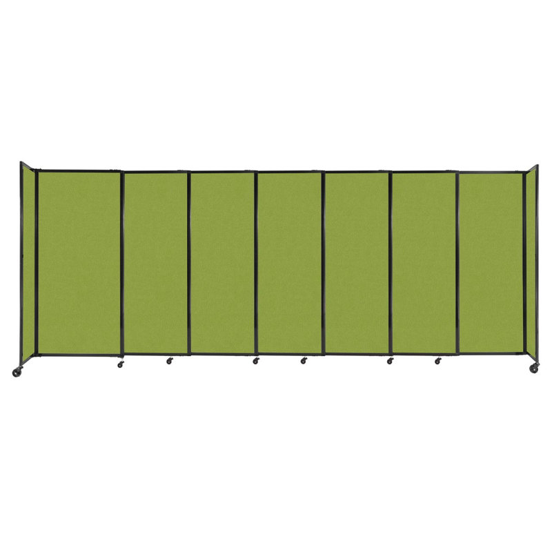 Cloison portative coulissante en tissu StraightWall, H 72 po x l 186 po x P 1 po, Vert citron