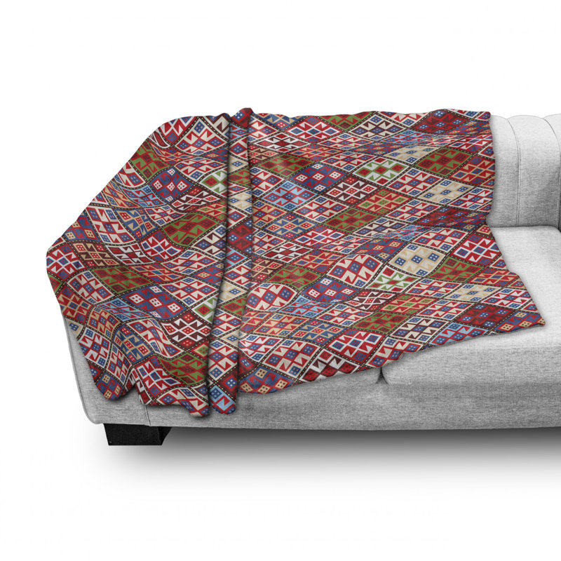 Hand Woven Throw Blanket, 60" W x 80" L
