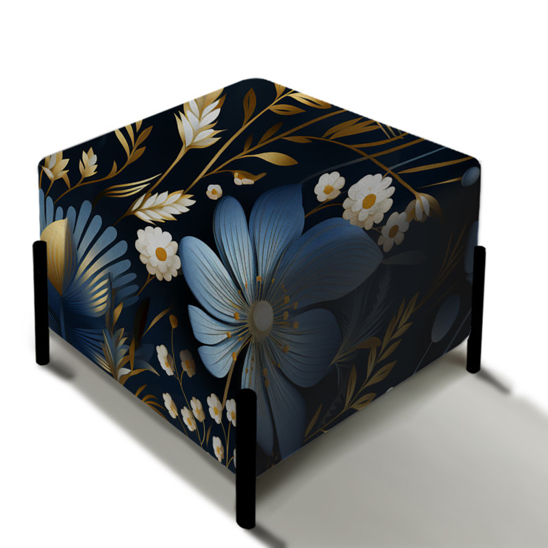 Mayanna - Repose-pieds floral carré