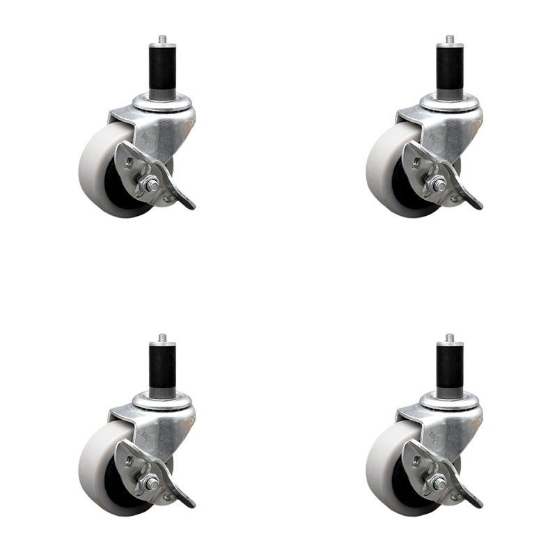 Polyurethane Expanding Caster with Brake