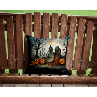 More Spooky Halloween Other/No Pattern Polyester Indoor/Outdoor Throw Pillow
