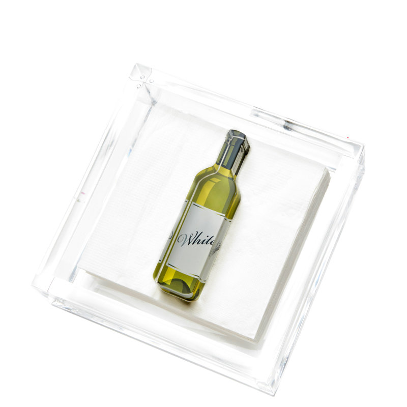 White Wine Bottle Cocktail Napkin Holder