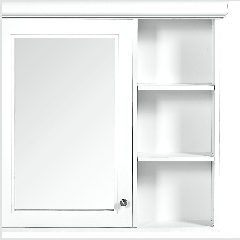 Armoire à pharmacie de salle de bain avec miroir 30 po x 28 po, armoire à miroir murale avec rangement, armoire de rangement blanche pour salle de bain
