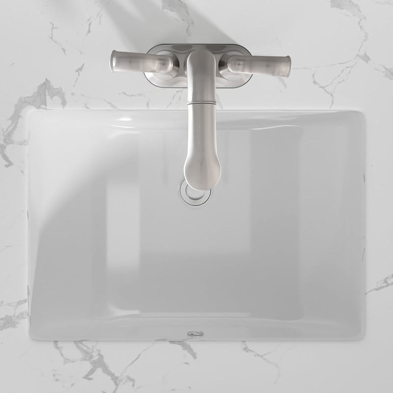 Pure White Porcelain Ceramic Bathroom Sink Basin - Rectangle Deep Bowl With Overflow, Low Water Absorption, Stylish For Vanity Decoration Lavatory Graceful