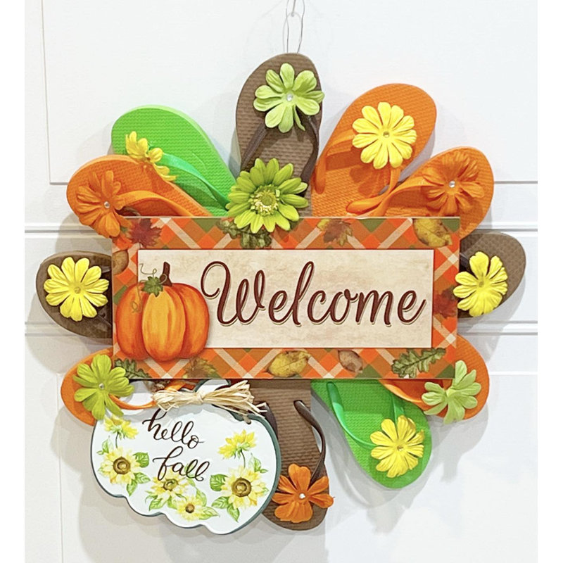 Couronne de bienvenue d'automne