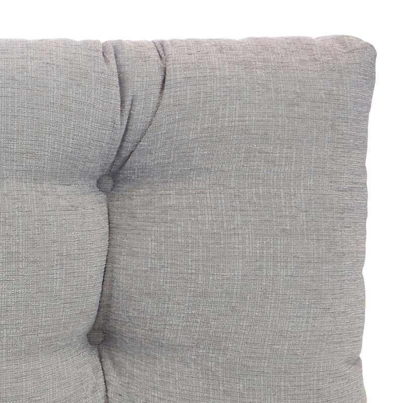 Chenille Non-Slip Bench Cushion, Gray, 33" W x 14" D