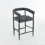 Ensemble de 2 tabourets de bar modernes rembourrés avec structure en métal et accoudoirs-776095551