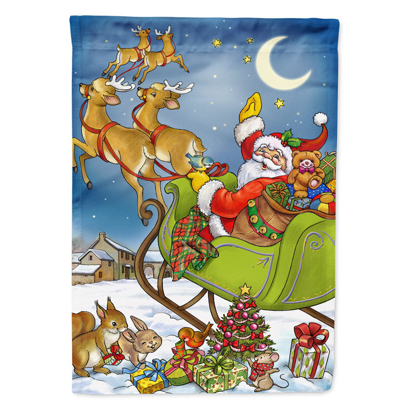 Drapeau de Noël Zaven, H 15 po x l 11 po