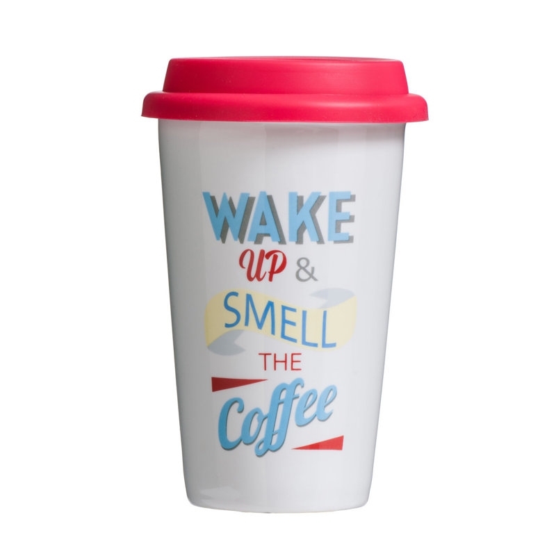 17 Stories Azyaan Double Wall Insulated Porcelain China Travel Mug