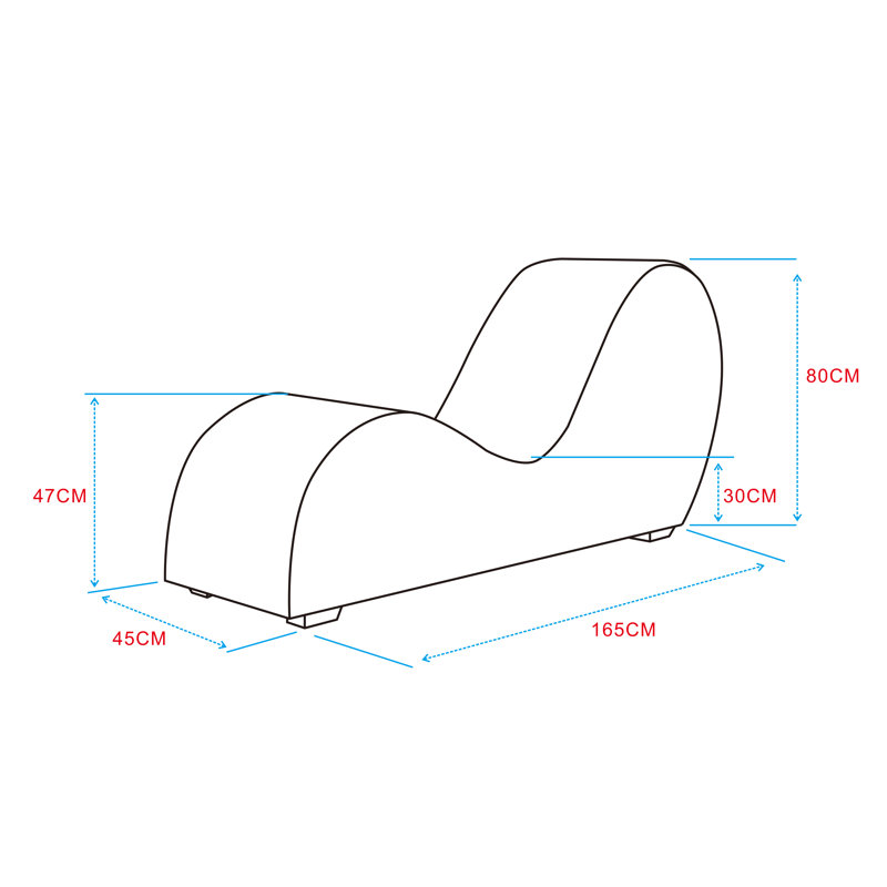Faux Leather Chaise Lounge, Black