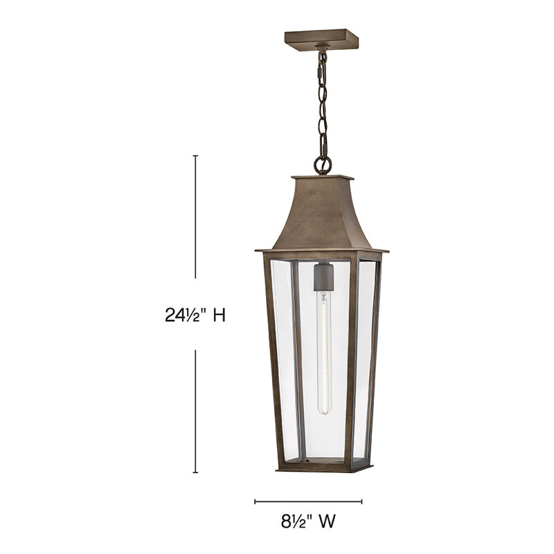 Hinkley Georgetown Hanging Lantern, Burnished Bronze