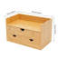 Organisateur de bureau en bambou avec 3 tiroirs