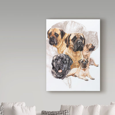 Adelphi 'Bull Mastiff with Ghost' Graphic Art Print on Wrapped Canvas