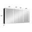 Armoire à pharmacie 60 pi x 30 po à DEL à double porte avec armoires à pharmacie pour salle de bain avec désembuage de miroir