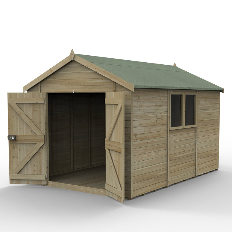 Timberdale 12 x 8 Apex Dble Door Shed, No