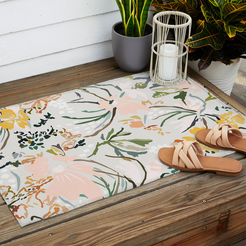 Floral Rug, Rectangle 2' x 3'