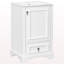 Meuble-lavabo de 20 po avec lavabo en céramique, porte à fermeture en douceur, tablette ajustable en forme de U, tiroir de compartiment et support de porte, style moderne, conception peu encombrante-54063640