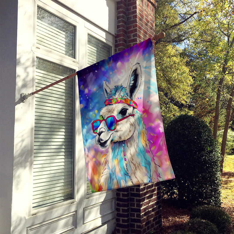 Drapeau de maison de lama hippie