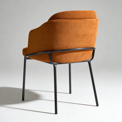 set of 2 dinning chair Brown  seat black leg