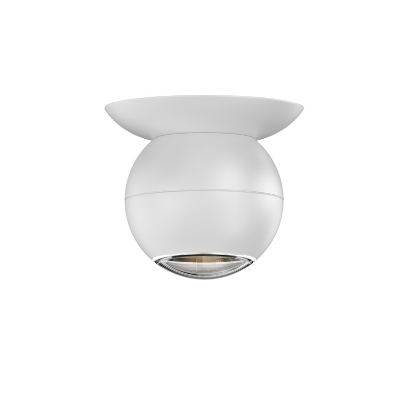 Hemisphere Acrylic LED Flush Mount, Textured White