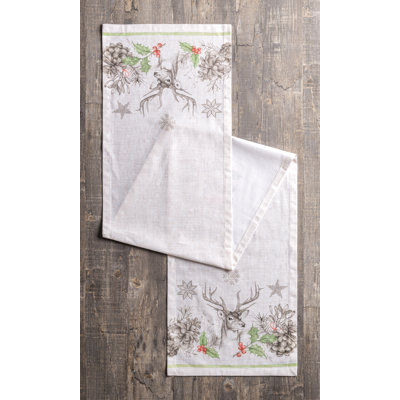 Maison d'Hermine Christmas Dew 100% Cotton Table Runner - Single Layer - 14.5" x 108"