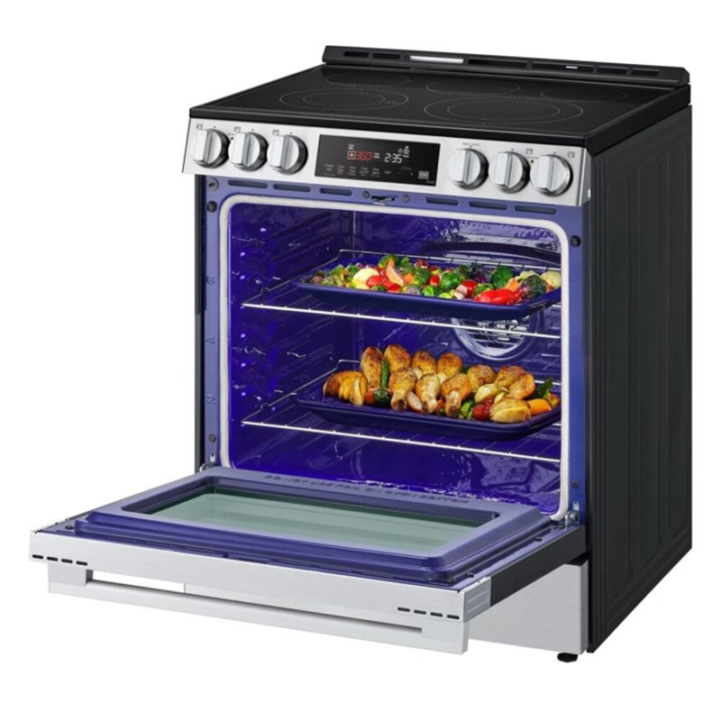 LG 6.3 cu. ft. Smart Electric Slide-In Range with Air Fry & EasyClean, Print Proof® Stainless Steel
