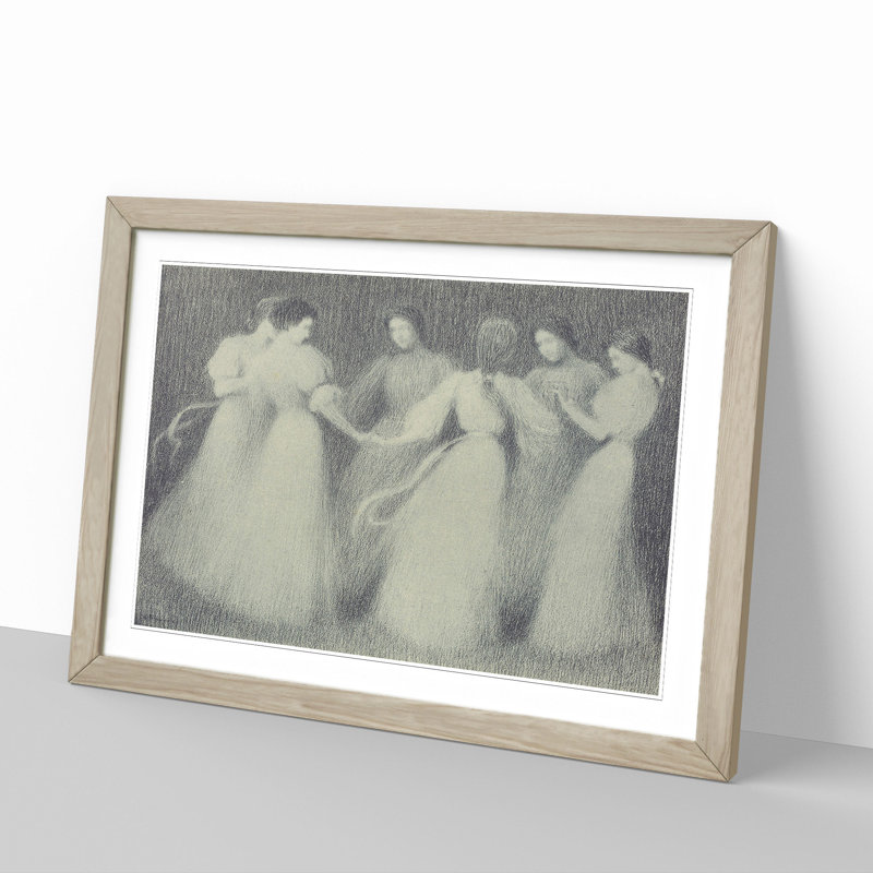 La Ronde by Henri Le Sidaner - Picture Frame Painting, 36cm H x 48cm W x 2cm D, Oak Framed