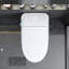 Toilette intelligente de luxe avec siège de bidet intégré, siège d'ouverture / fermeture automatique de toilette intelligent, capteur de pied, affichage à DEL, veilleuse, eau chaude et sécheuse, blanc