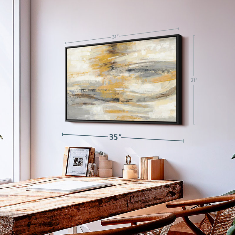 "Golden Dust I Wall Art", H 21 po x l 31 po
