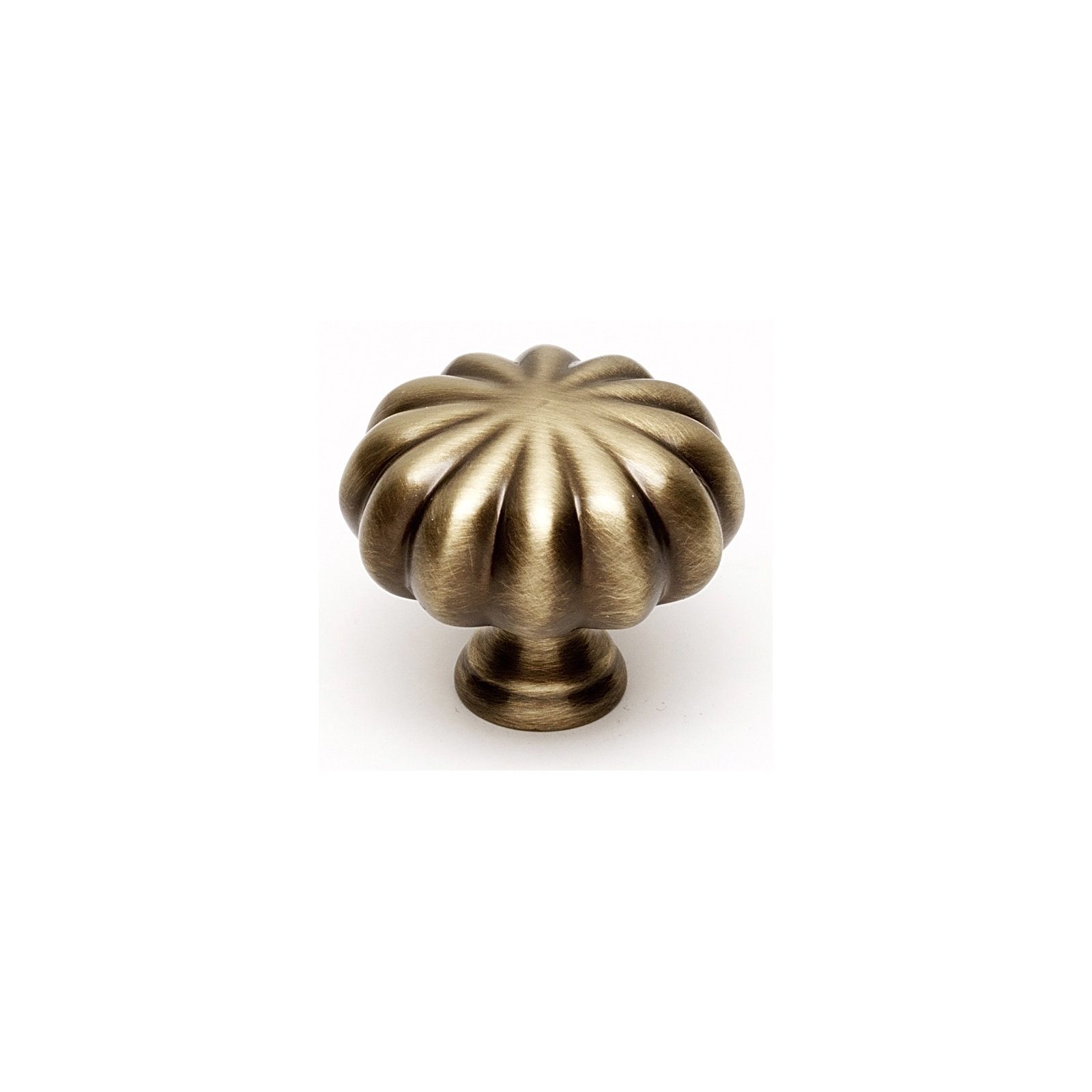 Round Knob Knob, Antique English, 1.0625" H x 1.5" W x 0.5" D