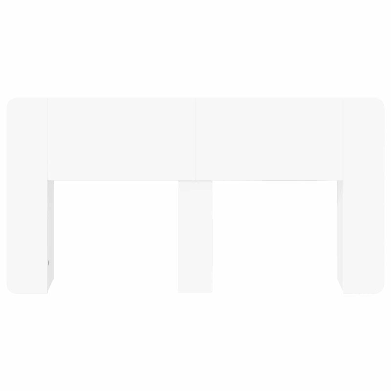 Bookcase Headboard, European Double (140 x 200 cm), White