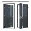 Porte avant en acier pré-suspendue à l'avant / deux 6501 anthracite / fenêtre extérieure latérale / inserts en acier inoxydable peints simples modernes - l 36 po x H 80 po - Gauche-111445029-111445030
