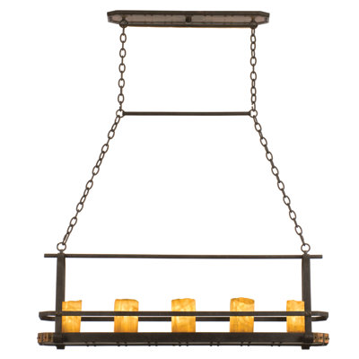 Cordova 5 LT Natural Iron Linear Pendant Kalco