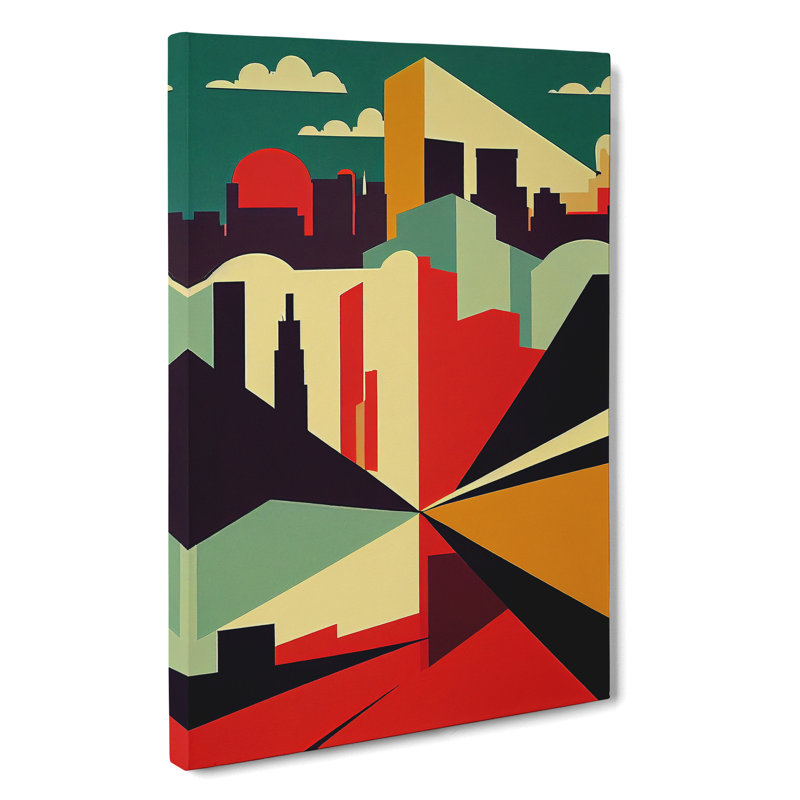 City Skyline Abstract No.3 - Wrapped Canvas, 60cm H x 40cm W