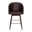 Tabouret de bar à dossier moyen de qualité commerciale avec pieds en bois de hêtre et dossier courbé-546541675-546541590-546541588